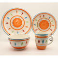 dinner set stoneware hand-painted Indian tableware set